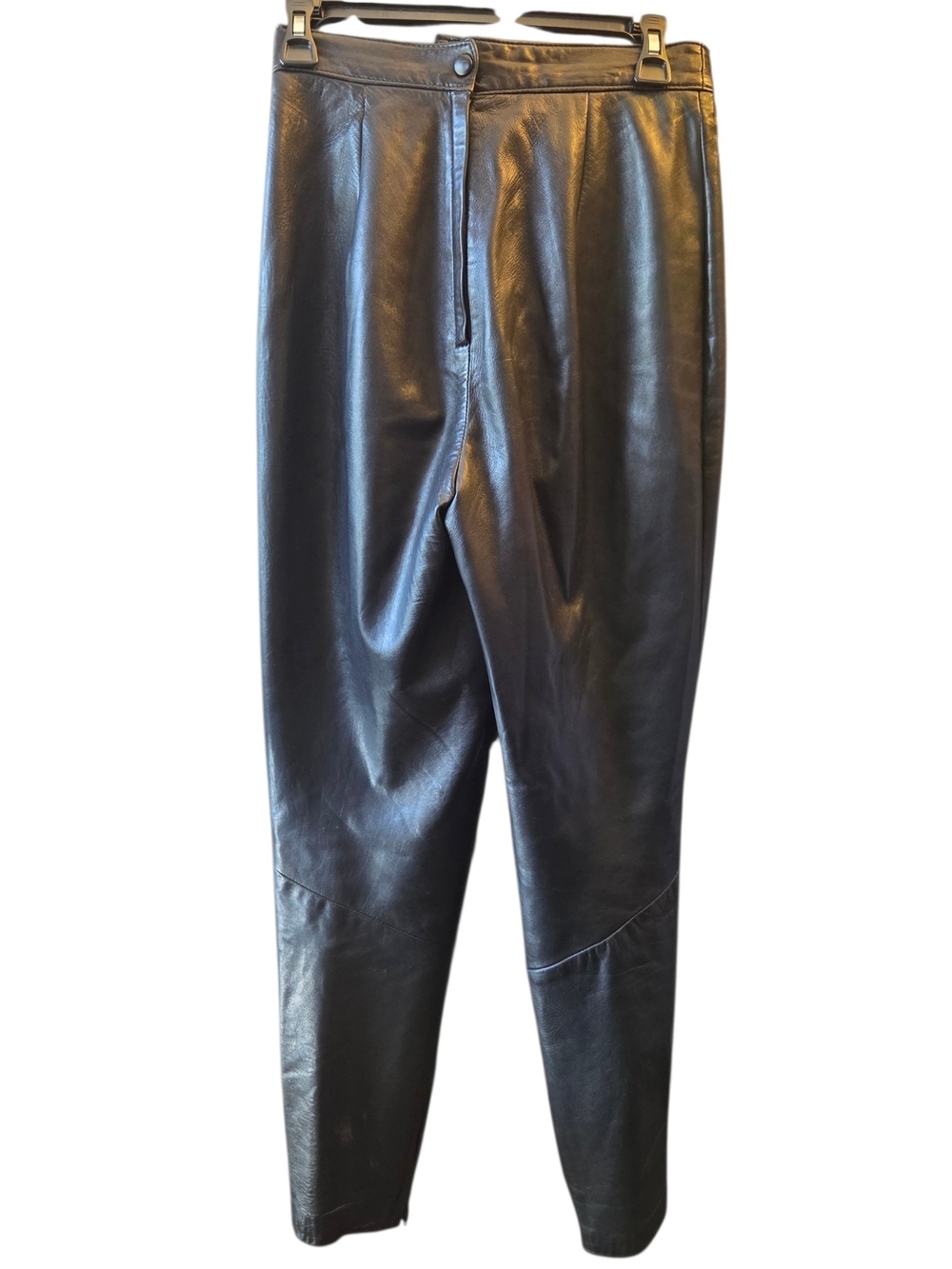 Danier Black High-Rise Leather Skinny Pants Size 00 - Picture 2 of 6